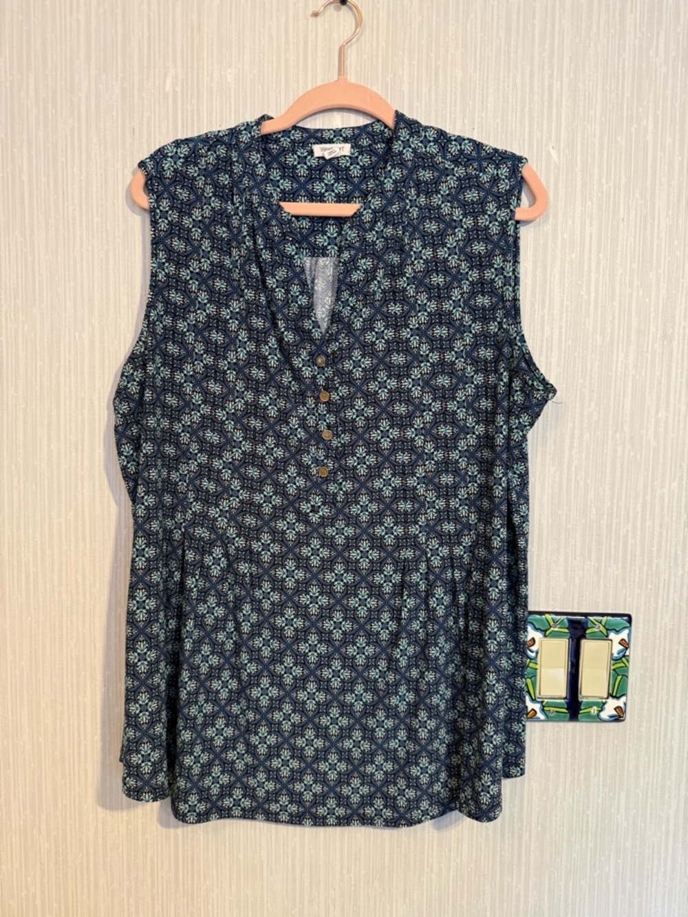 Westport Blues Pattern Soft Blouse - Picture 1 of 5